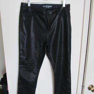 Chico's Platinum Black Faux Leather Pants